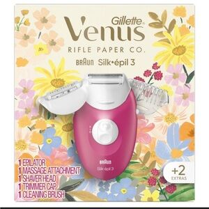 Rifle Paper Co+Venus Epilator with Shaver & Trimmer Attachments